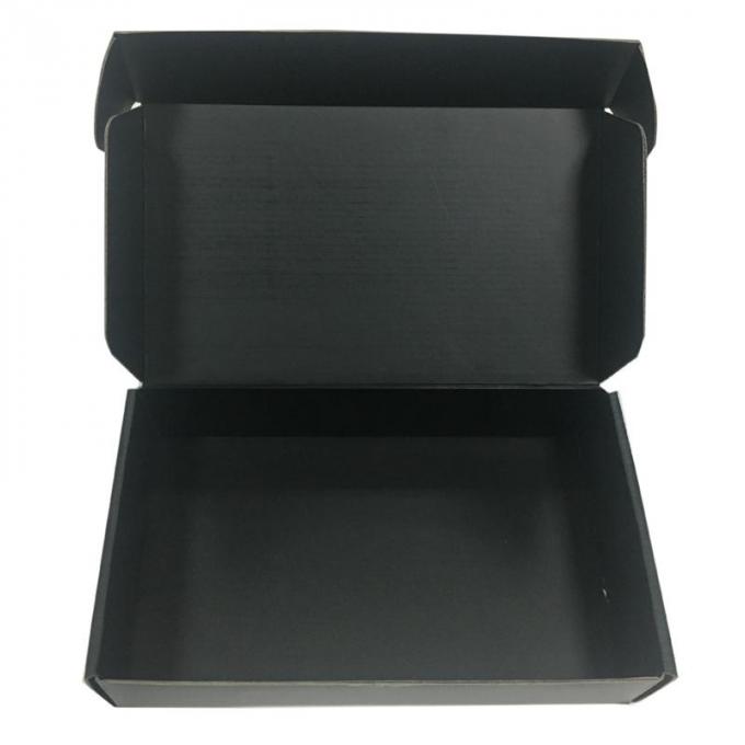 堅い小ガモ色のラミネーションの表面のない折るギフト用の箱の黒いロゴのフラット パック