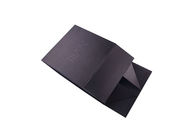 紫外線ロゴによって印刷されるボール紙の折るギフト用の箱、ふたが付いている黒いギフト用の箱 サプライヤー
