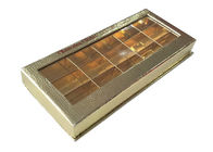 内部の皿との金チョコレート・キャンディの贈答用図書の定形収納箱の長方形 サプライヤー