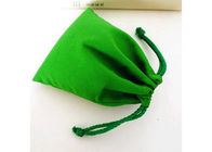 柔らかい小型の注文の緑のビロードのドローストリング袋宝石類を保護するため サプライヤー