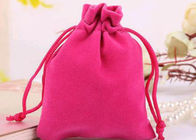 静かの耐久様式の小さいビロードのドローストリング袋の綿の折り返しのピンク サプライヤー
