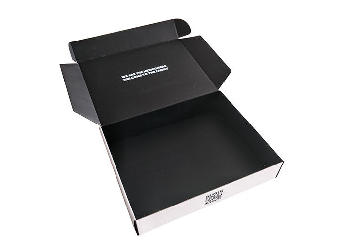 波形の光沢のあるラミネーションのペーパー ギフト用の箱は、印刷された包装のカートン箱を黒くします サプライヤー