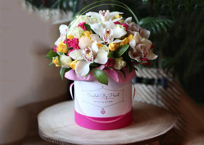 ジャムのみずみずしい花の再生利用できる積み重ね可能のための多彩な折りたたみ円形の花箱 サプライヤー