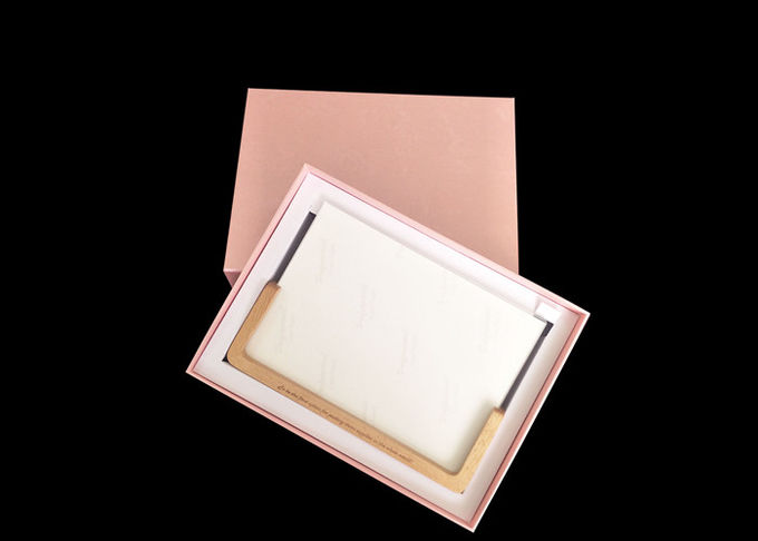 優雅なピンクのふたおよびベース ボックスのアルバムのためのカスタマイズされたサイズのボール紙のギフト用の箱