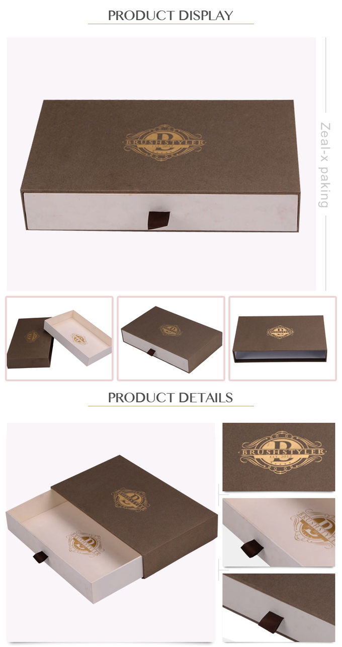 証明される環境友好的な滑走の紙箱の引出しのタイプ服装ISO9001