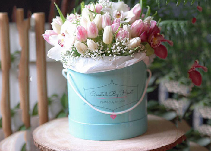 ボール紙の円形の花箱のローズの花の花束の熱い押す豪華な環境友好的 サプライヤー